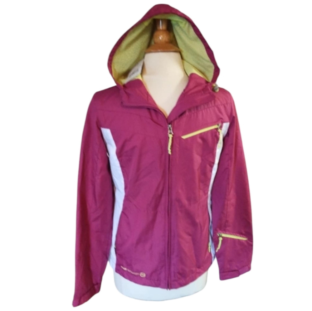 Free Country Women's Athletx Series Pink Wind Breaker with Hood Sz Small NWT
